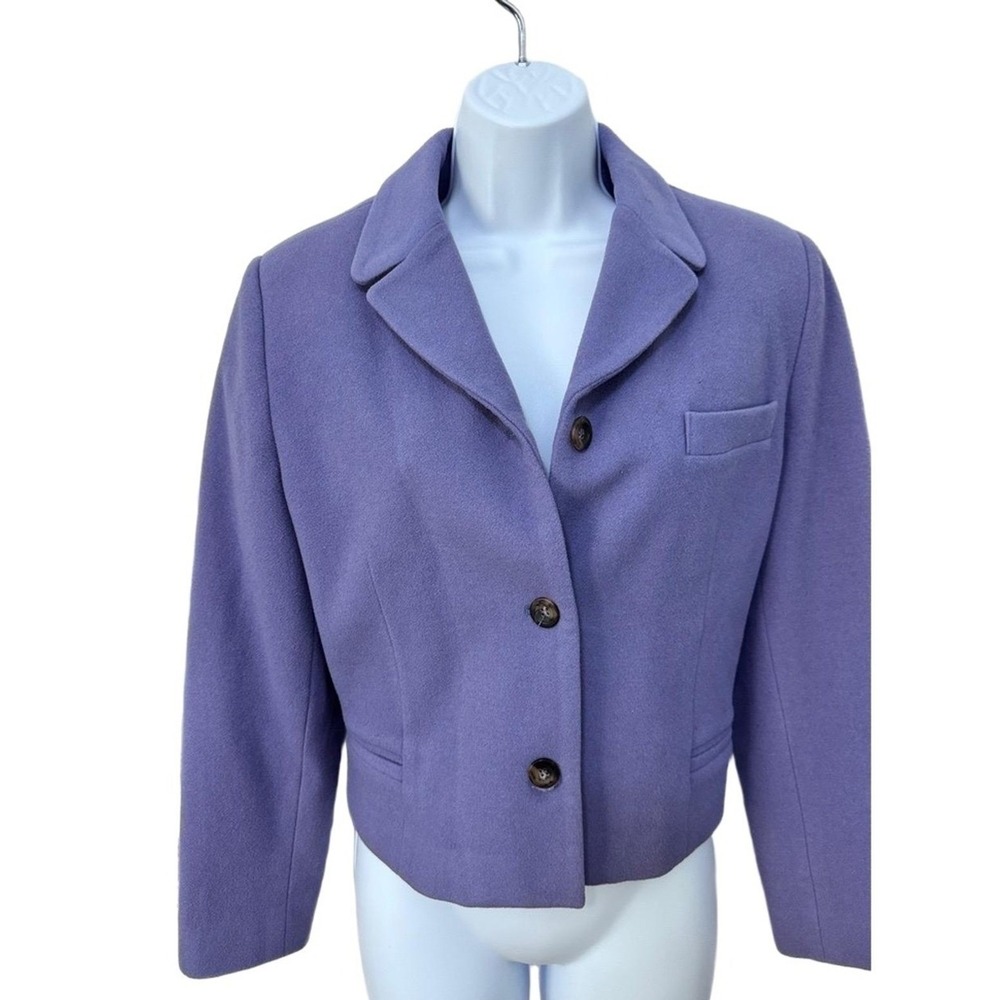 Harvé Benard by Benard‎ Holtzman Blazer Womens 10 Petite  Purple Wool Blend